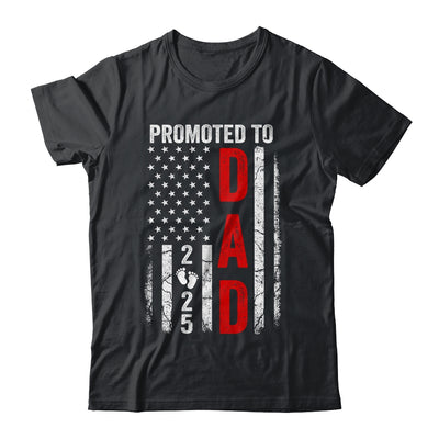Patriotic Promoted To Dad 2025 First Time New Daddy Shirt & Hoodie | teecentury