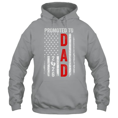 Patriotic Promoted To Dad 2026 First Time New Daddy Shirt & Hoodie | teecentury