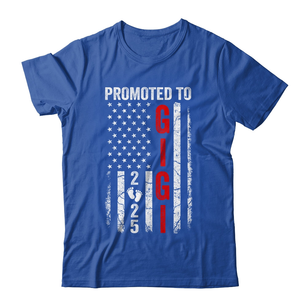 Patriotic Promoted To Gigi 2025 First Time New Gigi Shirt & Tank Top | teecentury