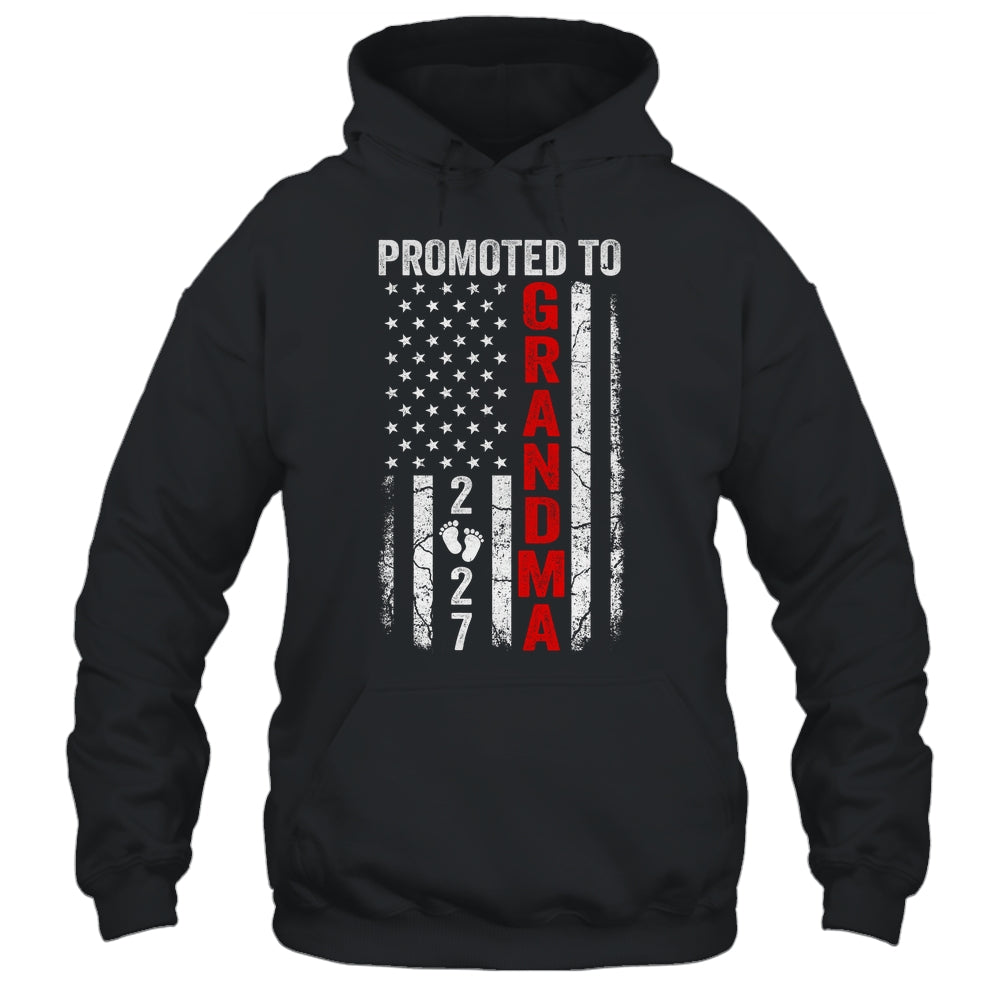 Patriotic Promoted To Grandma 2027 First Time New Grandma Shirt & Hoodie | teecentury