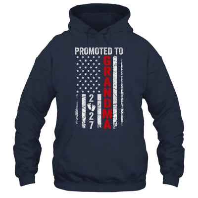 Patriotic Promoted To Grandma 2027 First Time New Grandma Shirt & Hoodie | teecentury
