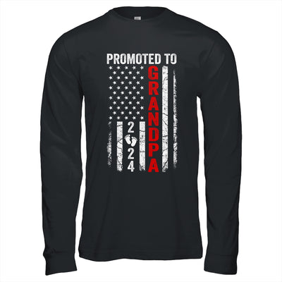 Patriotic Promoted To Grandpa 2024 First Time New Grandpa Shirt & Hoodie | teecentury