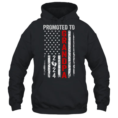 Patriotic Promoted To Grandpa 2024 First Time New Grandpa Shirt & Hoodie | teecentury