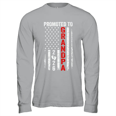 Patriotic Promoted To Grandpa 2026 First Time New Grandpa Shirt & Hoodie | teecentury