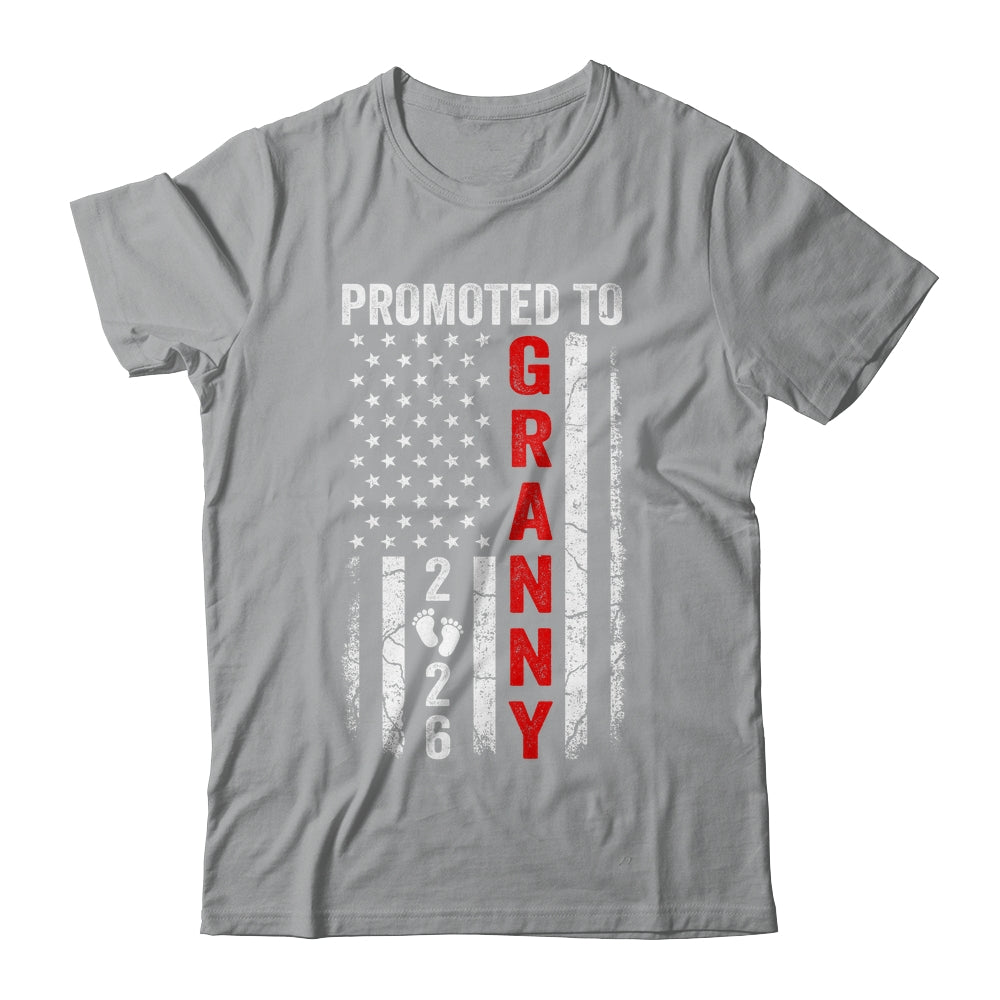Patriotic Promoted To Granny 2026 First Time New Granny Shirt & Hoodie | teecentury