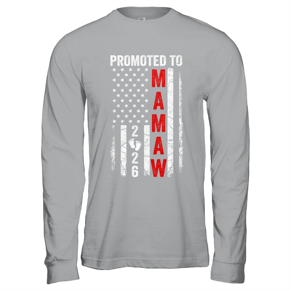 Patriotic Promoted To Mamaw 2026 First Time New Mamaw Shirt & Hoodie | teecentury