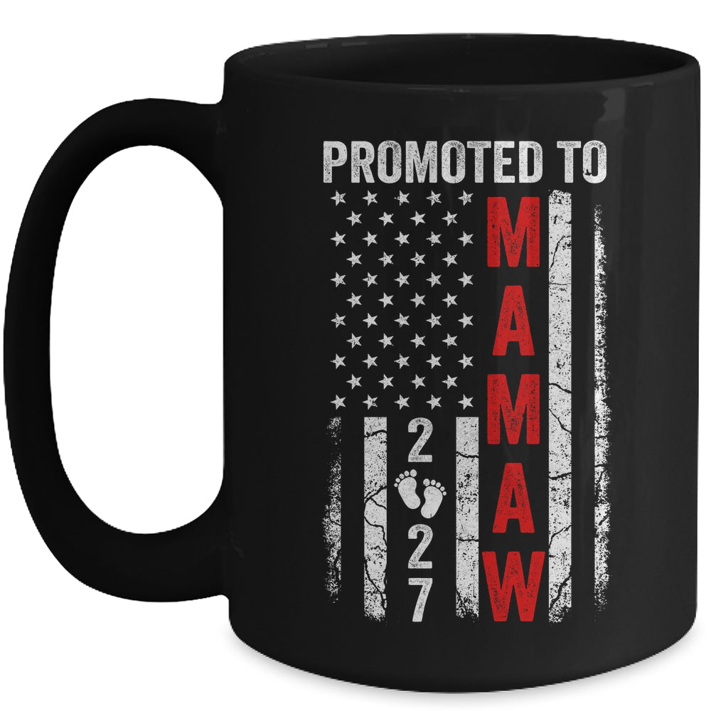 Patriotic Promoted To Mamaw 2027 First Time New Mamaw Mug | teecentury