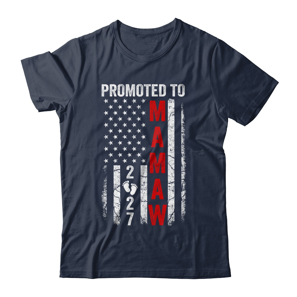 Patriotic Promoted To Mamaw 2027 First Time New Mamaw Shirt & Hoodie | teecentury