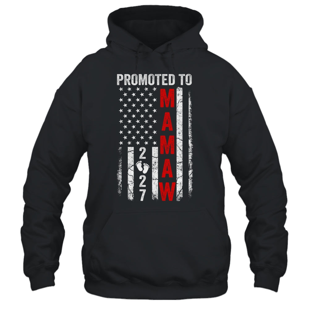 Patriotic Promoted To Mamaw 2027 First Time New Mamaw Shirt & Hoodie | teecentury