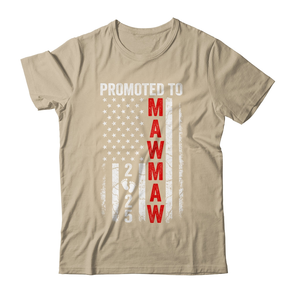 Patriotic Promoted To Mawmaw 2025 First Time New Mawmaw Shirt & Tank Top | teecentury