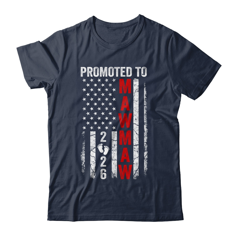 Patriotic Promoted To Mawmaw 2026 First Time New Mawmaw Shirt & Hoodie | teecentury