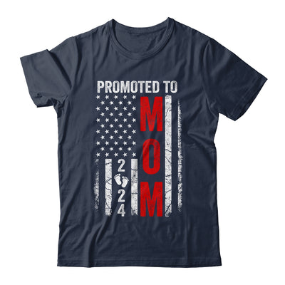 Patriotic Promoted To Mom 2024 First Time New Mommy Shirt & Tank Top | teecentury