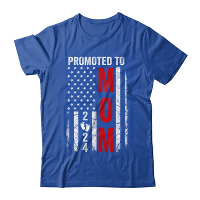 Patriotic Promoted To Mom 2024 First Time New Mommy Shirt & Tank Top | teecentury