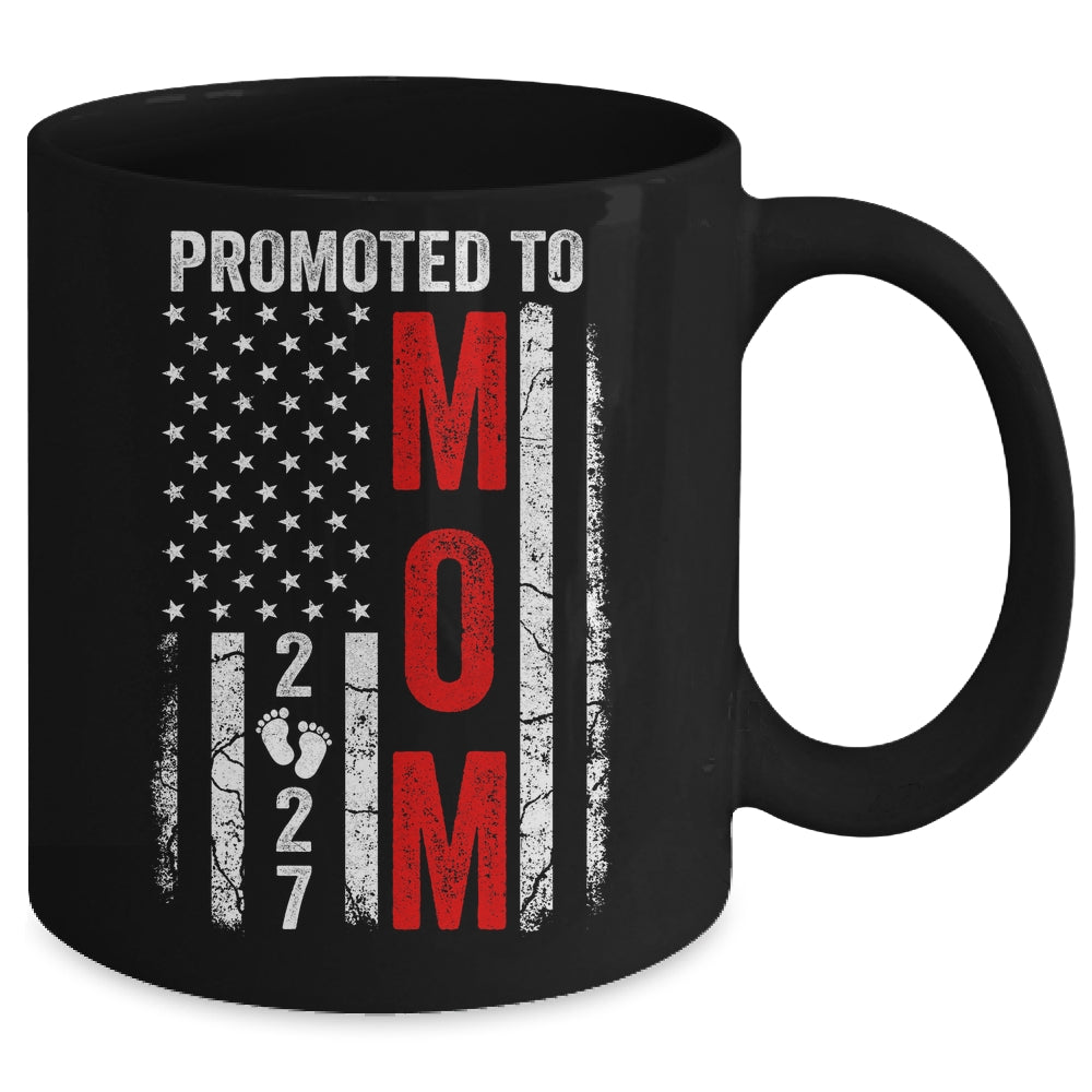 Patriotic Promoted To Mom 2027 First Time New Mommy Mug | teecentury