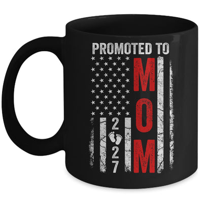 Patriotic Promoted To Mom 2027 First Time New Mommy Mug | teecentury