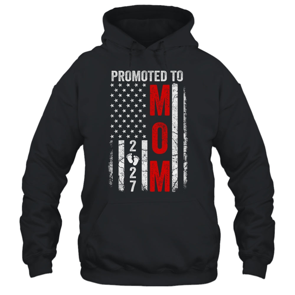 Patriotic Promoted To Mom 2027 First Time New Mommy Shirt & Hoodie | teecentury