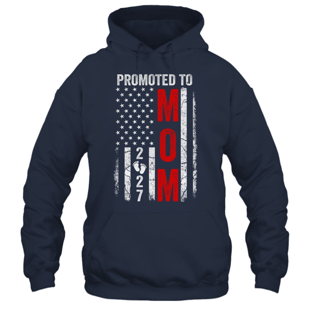 Patriotic Promoted To Mom 2027 First Time New Mommy Shirt & Hoodie | teecentury