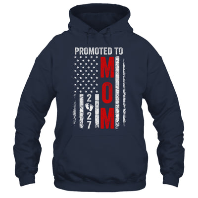 Patriotic Promoted To Mom 2027 First Time New Mommy Shirt & Hoodie | teecentury