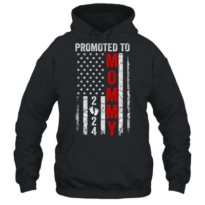 Patriotic Promoted To Mommy 2024 First Time New Mom Shirt & Tank Top | teecentury