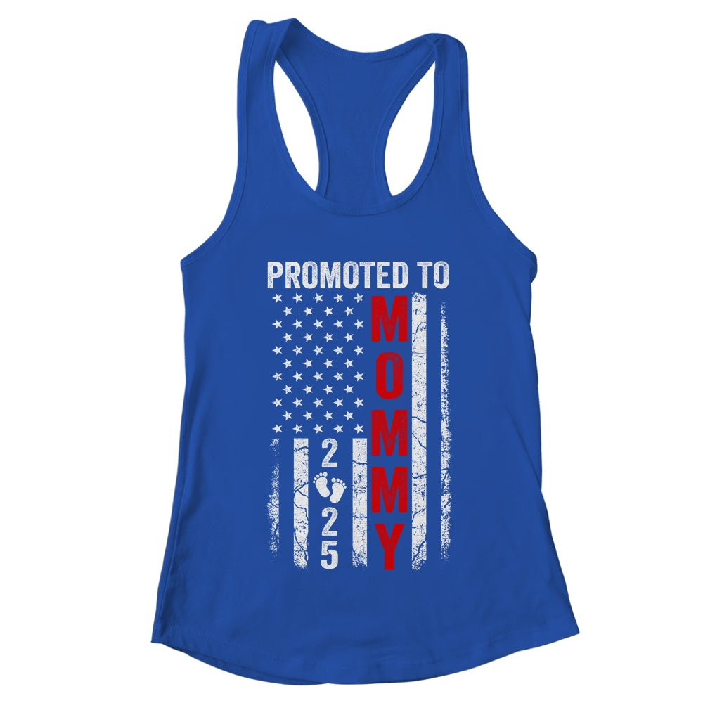 Patriotic Promoted To Mommy 2025 First Time New Mom Shirt & Tank Top | teecentury