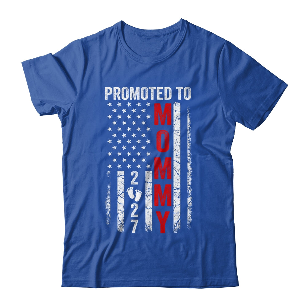 Patriotic Promoted To Mommy 2027 First Time New Mom Shirt & Hoodie | teecentury
