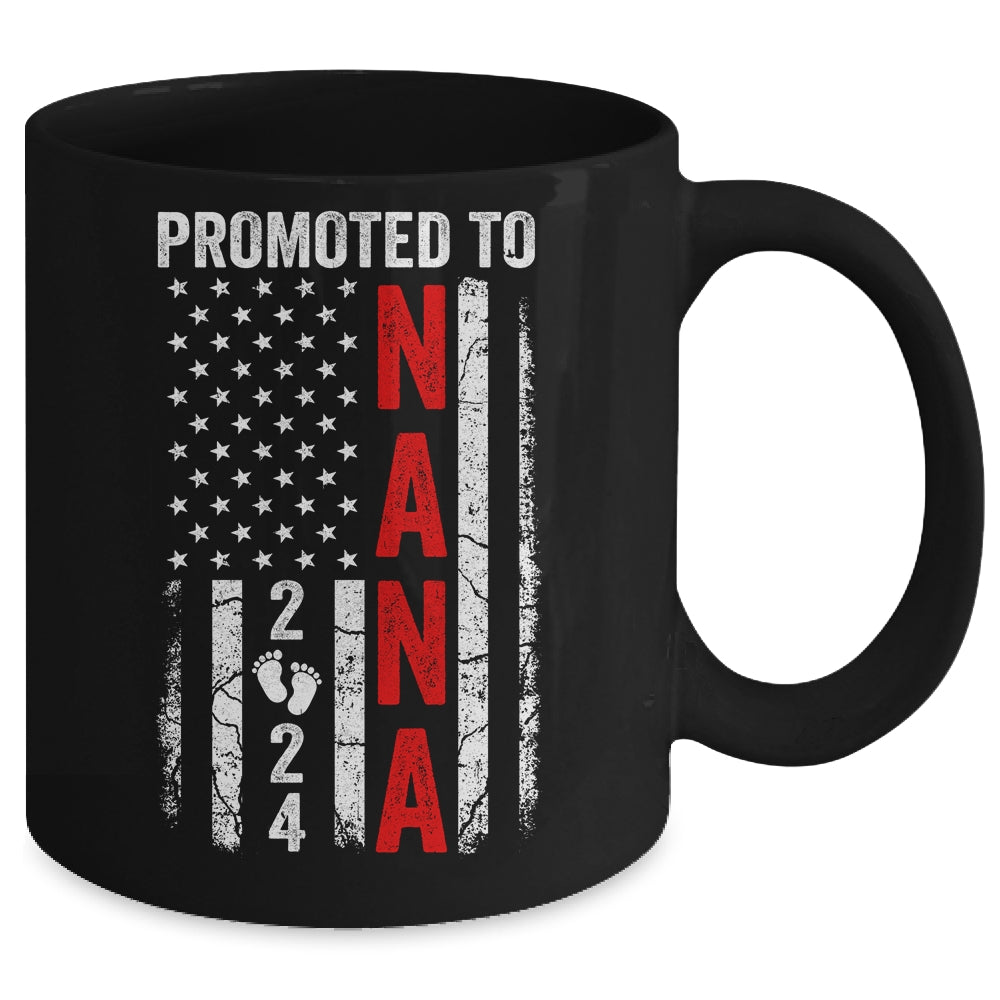 Patriotic Promoted To Nana 2024 First Time New Nana Ceramic Mug 11oz