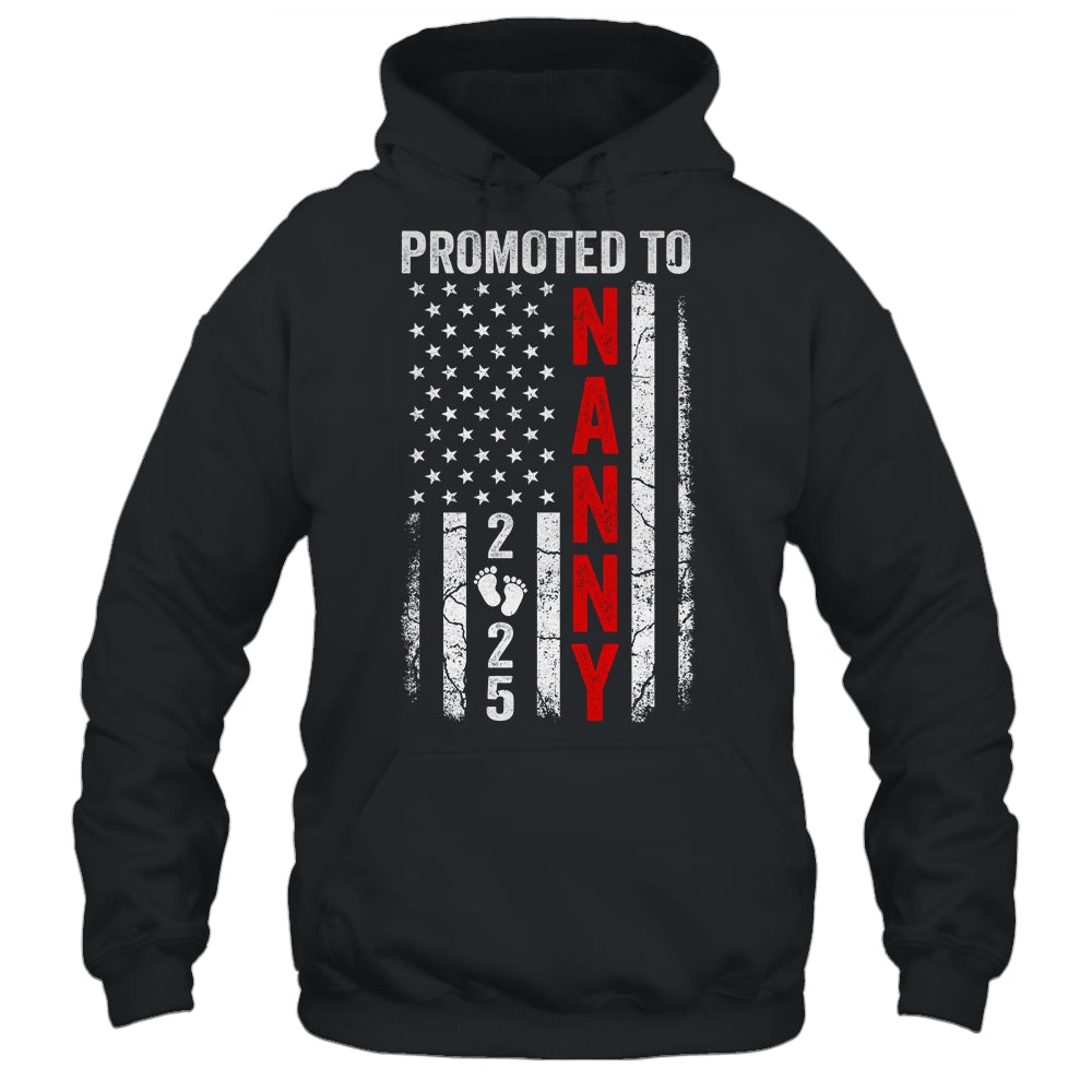 Patriotic Promoted To Nanny 2025 First Time New Nanny Shirt & Tank Top | teecentury