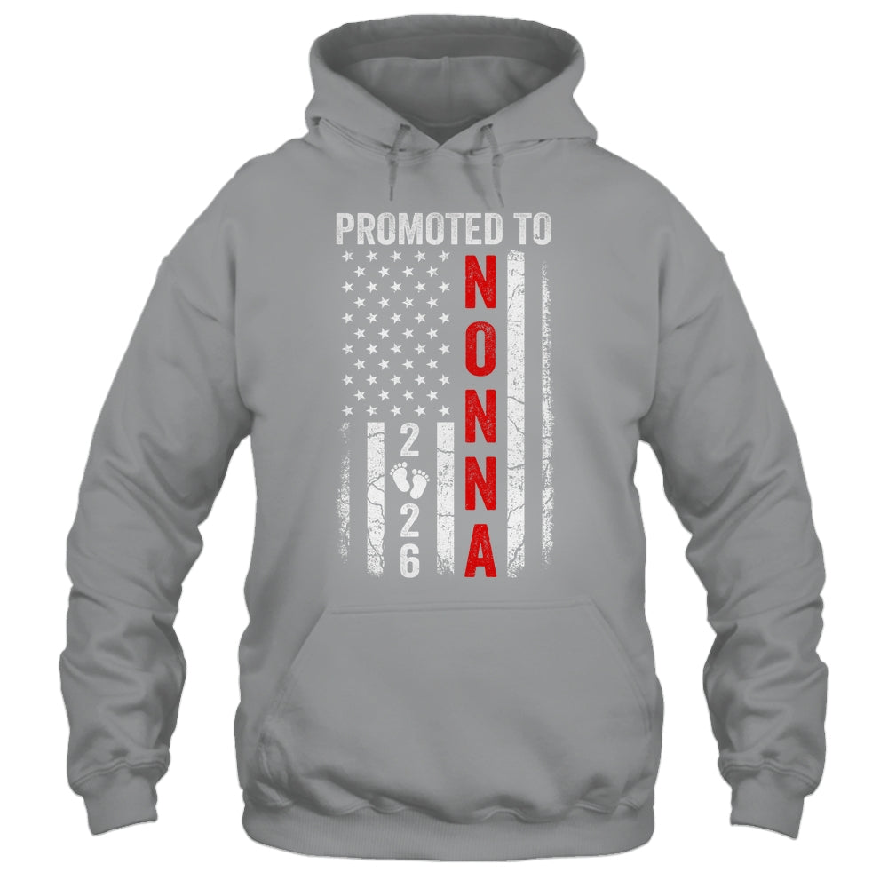 Patriotic Promoted To Nonna 2026 First Time New Nonna Shirt & Hoodie | teecentury