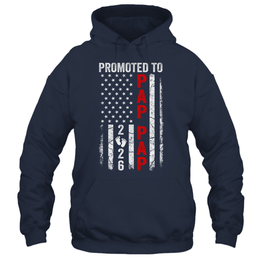 Patriotic Promoted To Pap Pap 2026 First Time New Pap Pap Shirt & Hoodie | teecentury