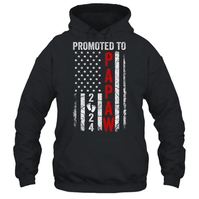 Patriotic Promoted To Papaw 2024 First Time New Papaw Shirt & Hoodie | teecentury