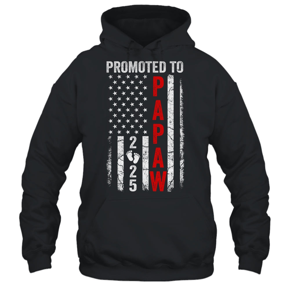 Patriotic Promoted To Papaw 2025 First Time New Papaw Shirt & Hoodie | teecentury