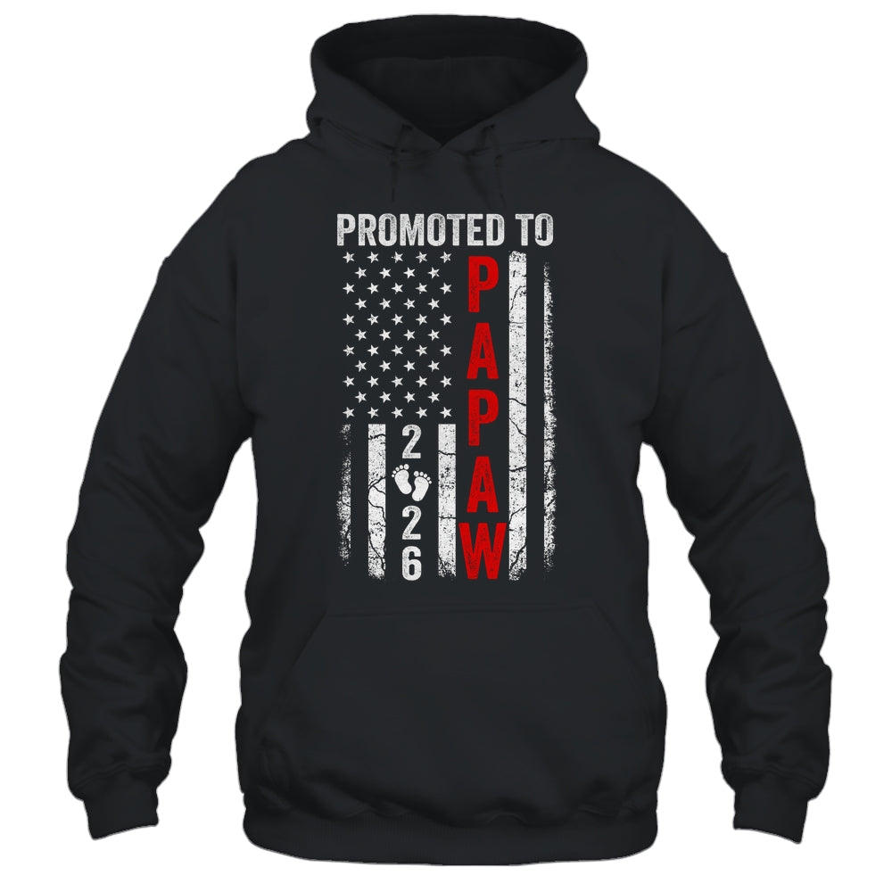 Patriotic Promoted To Papaw 2026 First Time New Papaw Shirt & Hoodie | teecentury