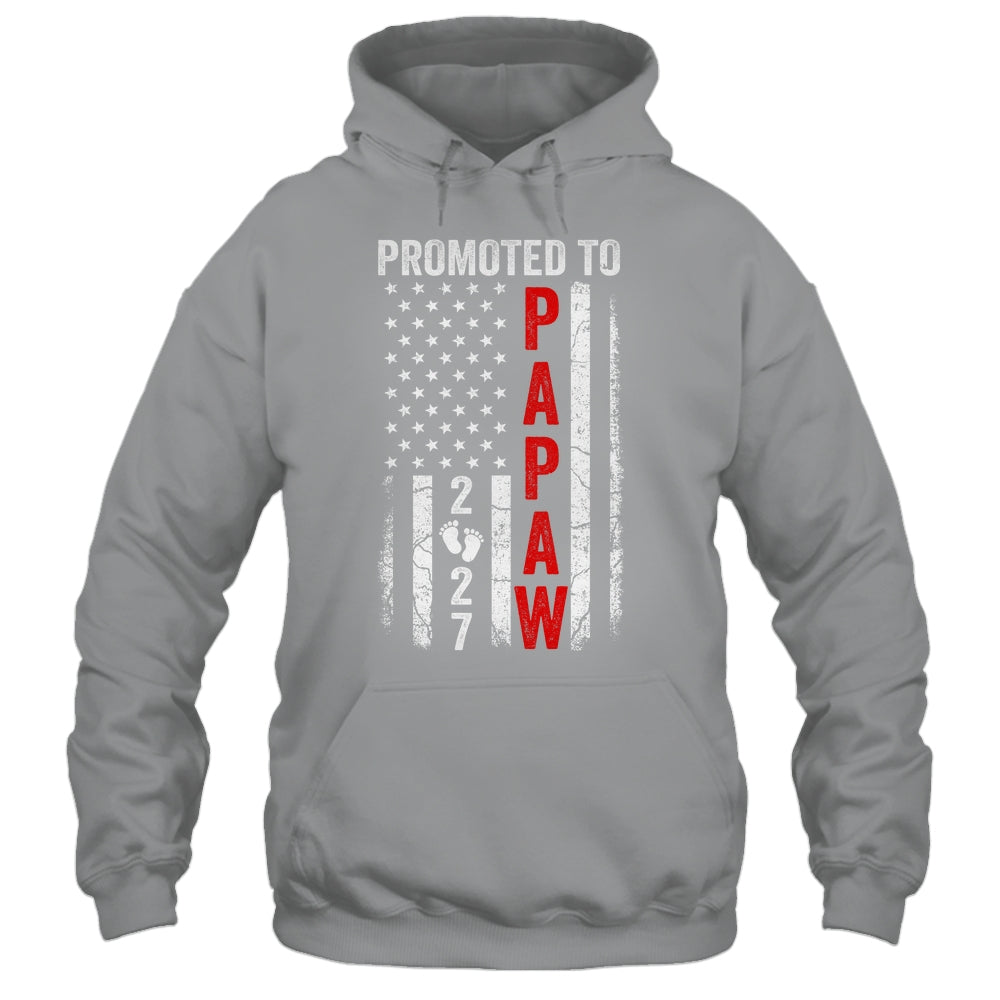 Patriotic Promoted To Papaw 2027 First Time New Papaw Shirt & Hoodie | teecentury
