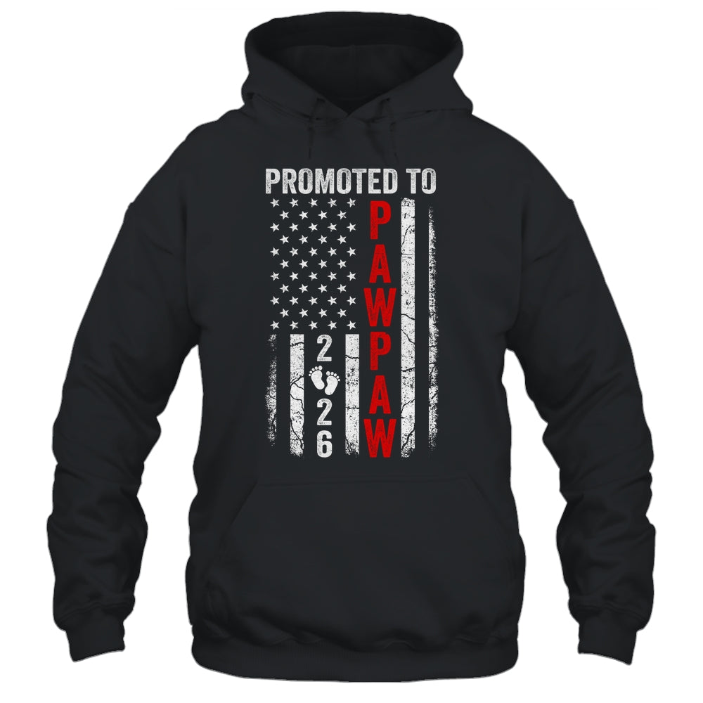 Patriotic Promoted To Pawpaw 2026 First Time New Pawpaw Shirt & Hoodie | teecentury