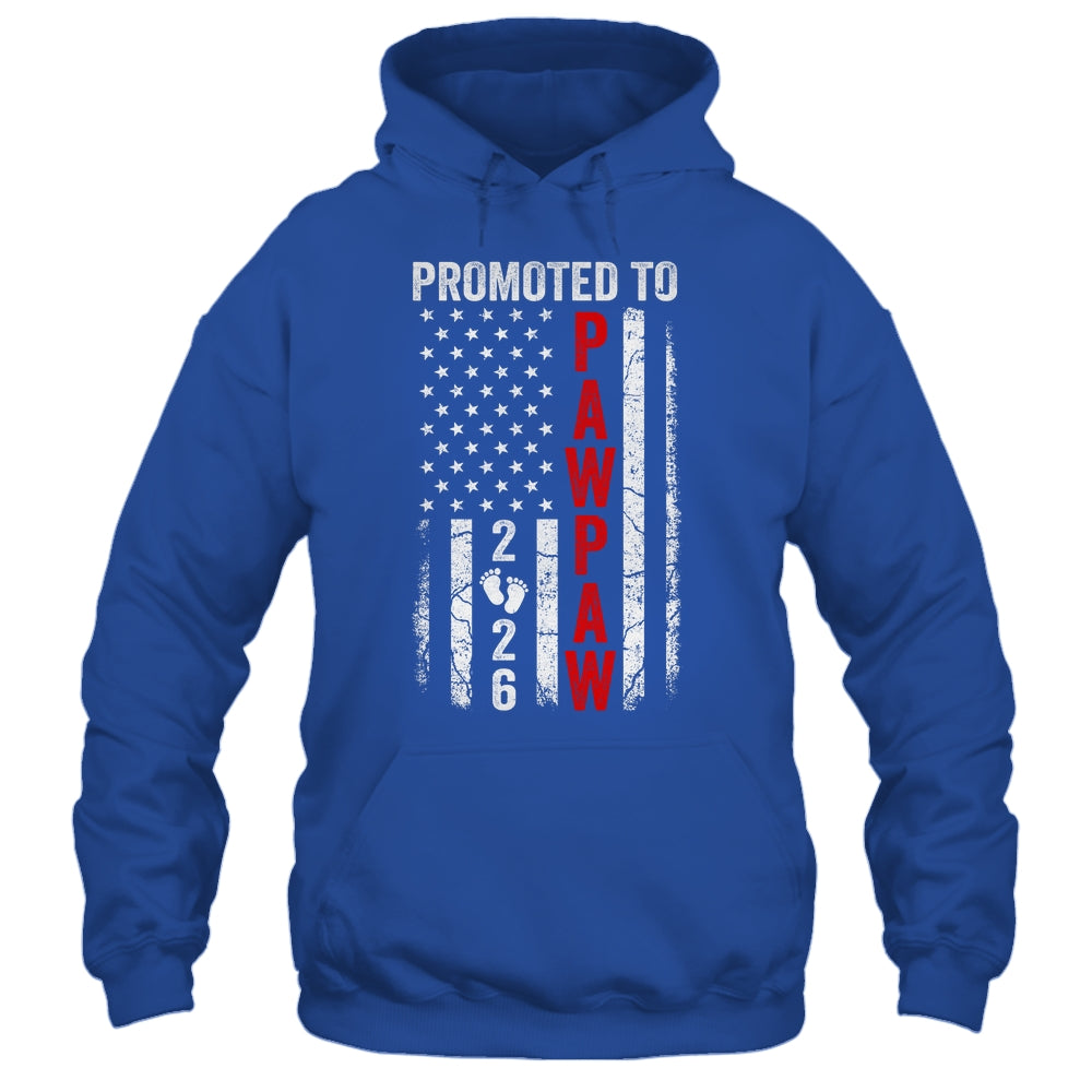 Patriotic Promoted To Pawpaw 2026 First Time New Pawpaw Shirt & Hoodie | teecentury