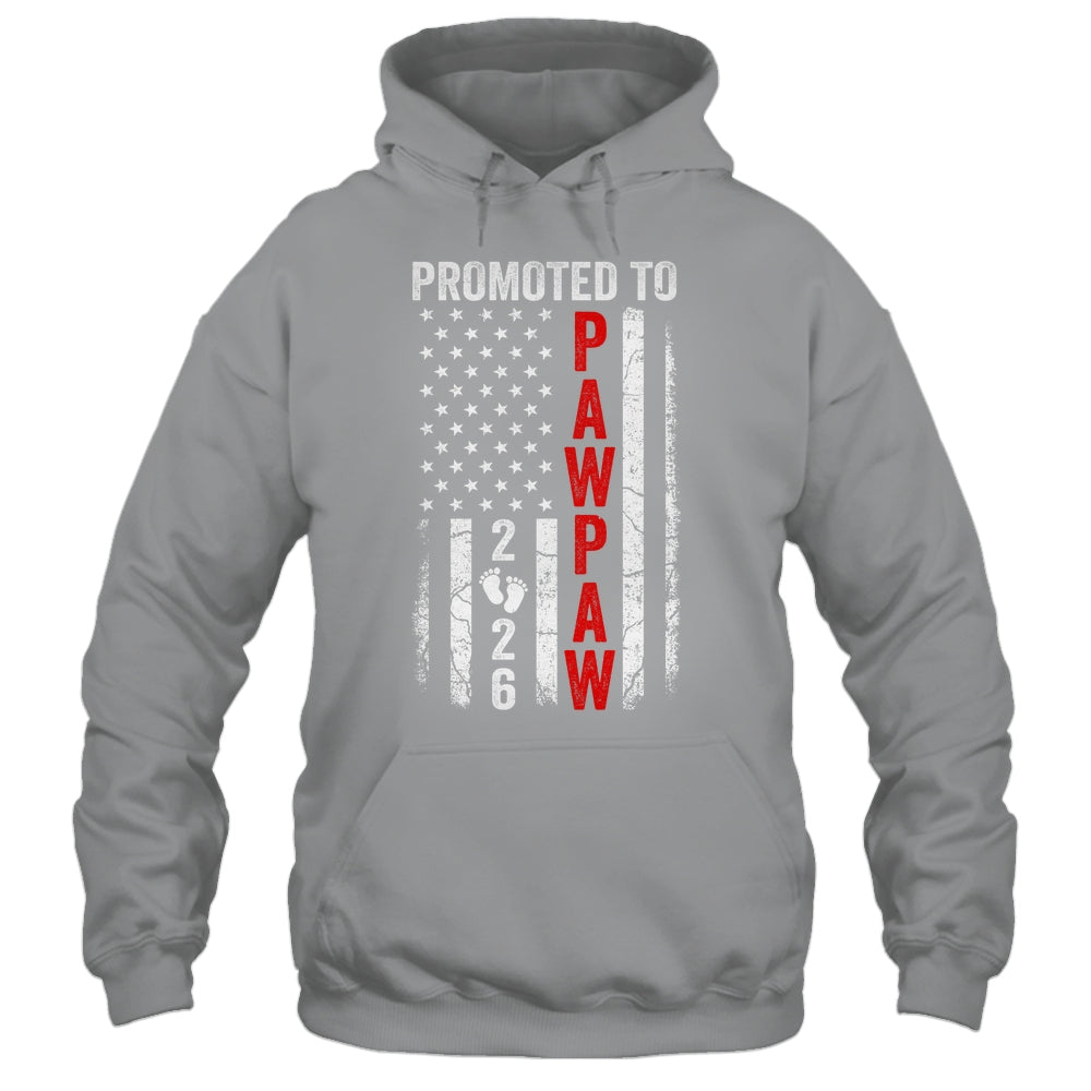 Patriotic Promoted To Pawpaw 2026 First Time New Pawpaw Shirt & Hoodie | teecentury
