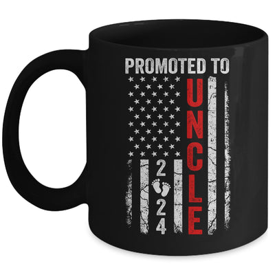 Patriotic Promoted To Uncle 2024 First Time New Uncle Mug | teecentury