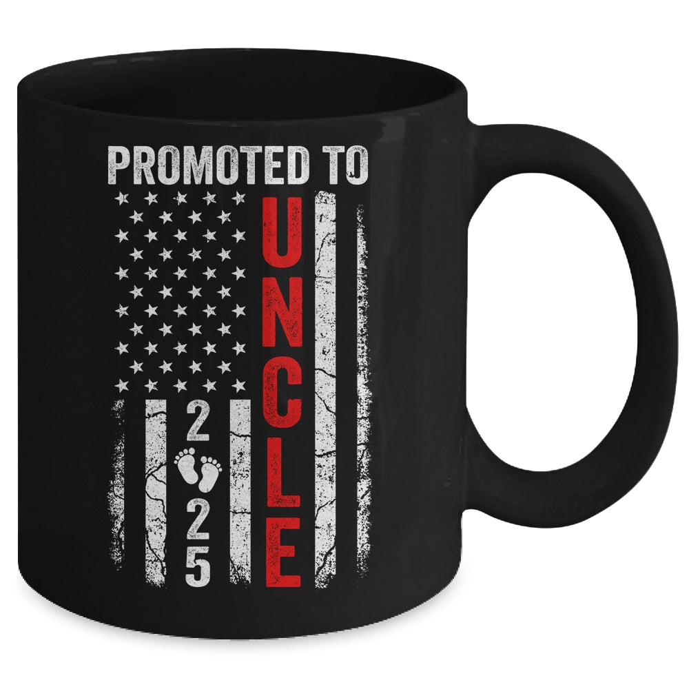 Patriotic Promoted To Uncle 2025 First Time New Uncle Mug | teecentury