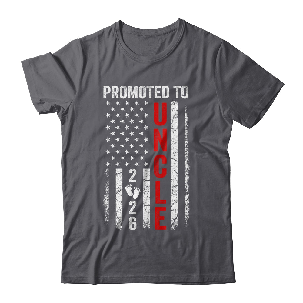 Patriotic Promoted To Uncle 2026 First Time New Uncle Shirt & Hoodie | teecentury