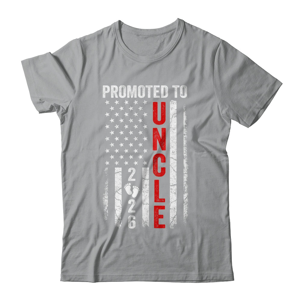Patriotic Promoted To Uncle 2026 First Time New Uncle Shirt & Hoodie | teecentury