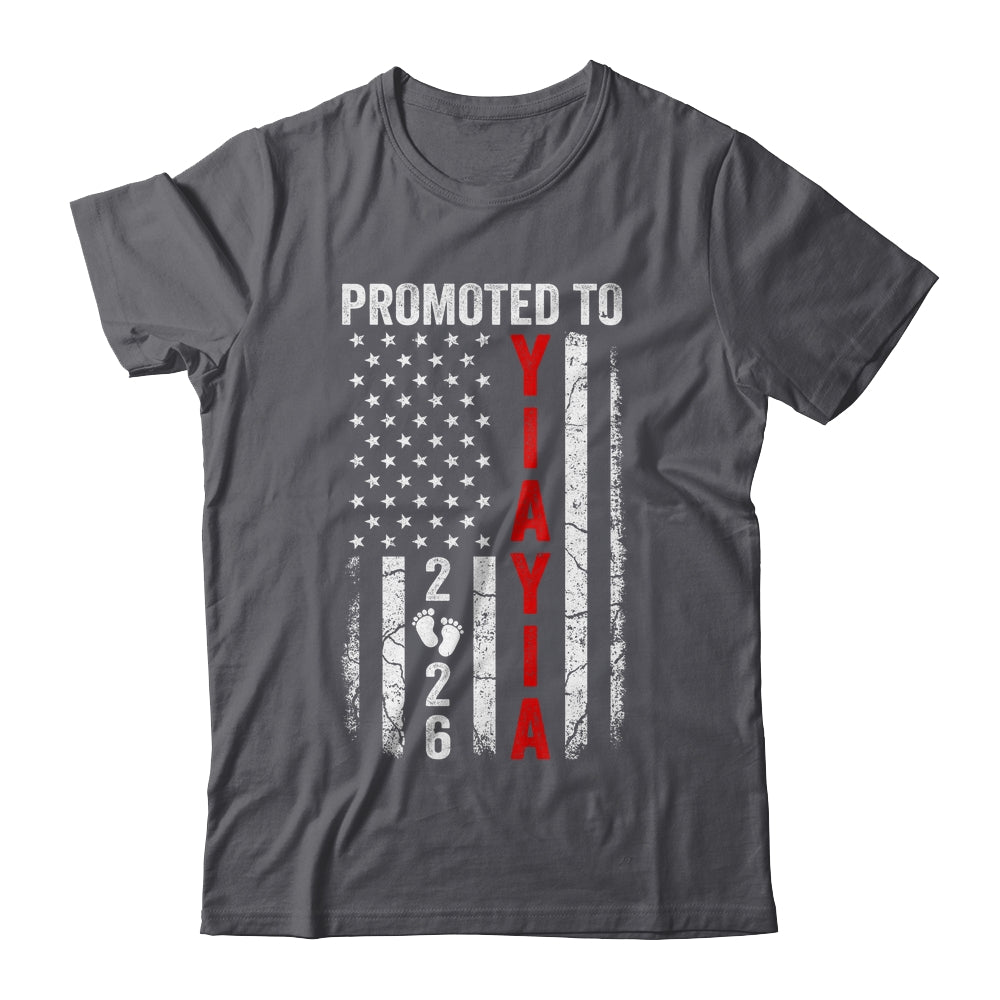 Patriotic Promoted To Yiayia 2026 First Time New Yiayia Shirt & Hoodie | teecentury