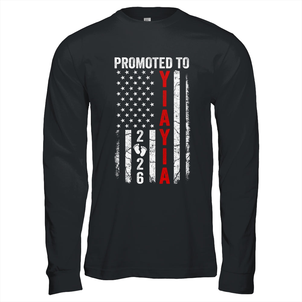 Patriotic Promoted To Yiayia 2026 First Time New Yiayia Shirt & Hoodie | teecentury