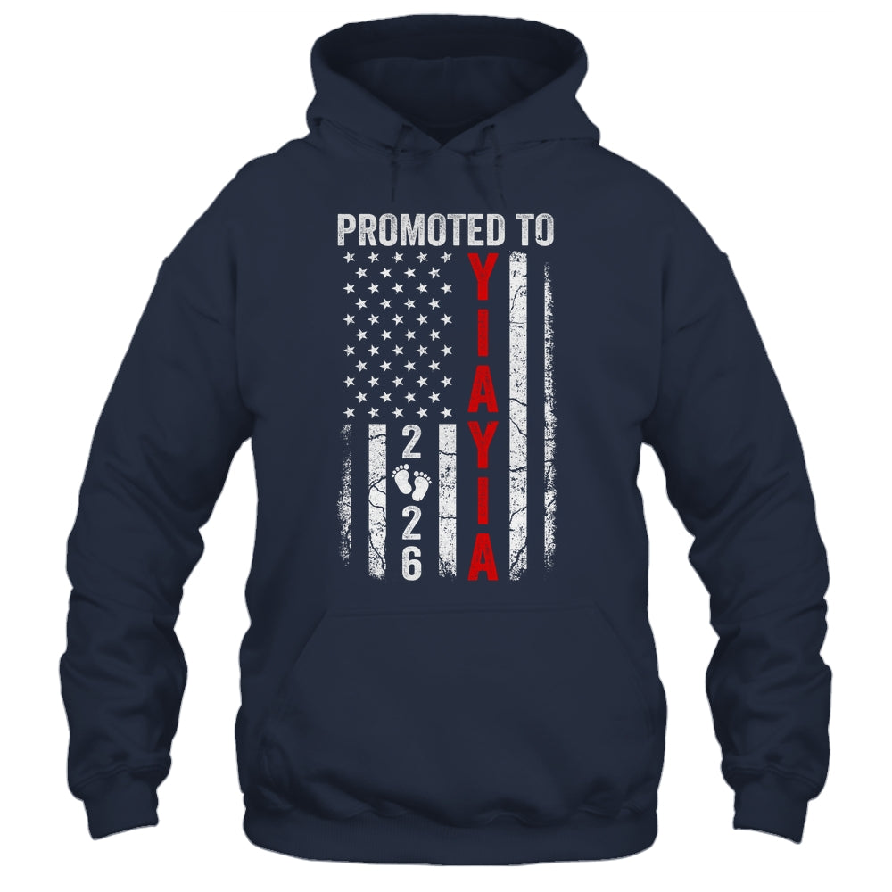 Patriotic Promoted To Yiayia 2026 First Time New Yiayia Shirt & Hoodie | teecentury