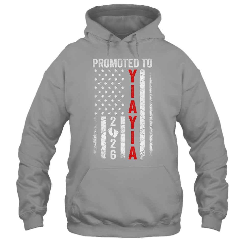 Patriotic Promoted To Yiayia 2026 First Time New Yiayia Shirt & Hoodie | teecentury