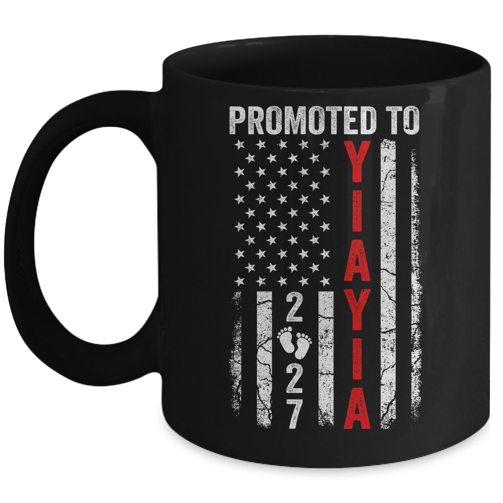 Patriotic Promoted To Yiayia 2027 First Time New Yiayia Mug | teecentury