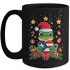 Patriotic Puerto Rico Flag Frog Tree Christmas Puero Rican Mug | teecentury