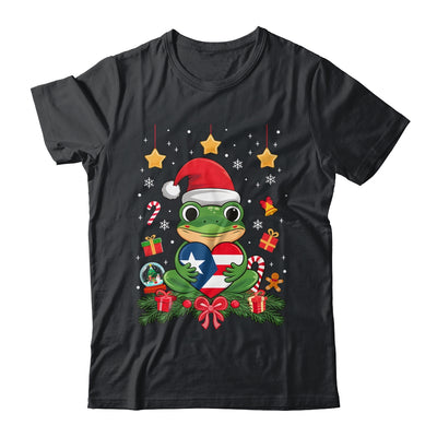 Patriotic Puerto Rico Flag Frog Tree Christmas Puero Rican Shirt & Sweatshirt | teecentury