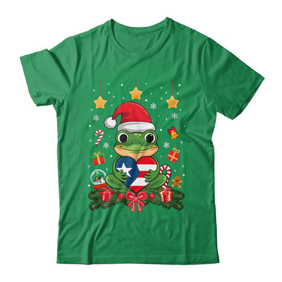 Patriotic Puerto Rico Flag Frog Tree Christmas Puero Rican Shirt & Sweatshirt | teecentury