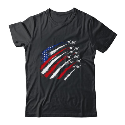 Patriotic Red Blue USA Flag Fighter Jets 4th Of July Shirt & Tank Top | teecentury
