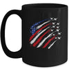 Patriotic Red Blue USA Flag Fighter Jets 4th Of July Mug | teecentury